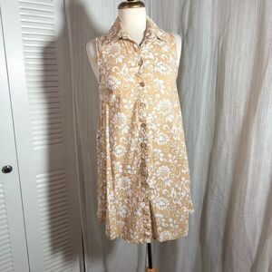 Just Cover Me | Women’s | Dresses | S | Cute Button-Up Sleeveless Mini Garden De